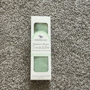 Amazing Baby Newborn Muslin Swaddle in Light Green